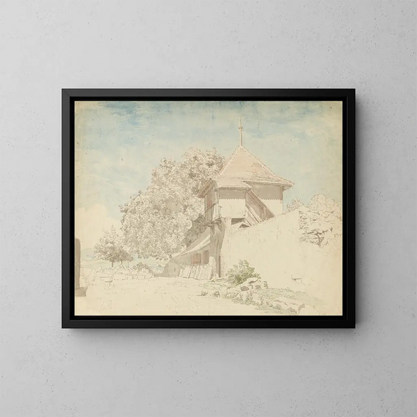 Vista cerca de Erlach - Heinrich Rieter — cuadro enmarcado en la pared