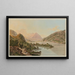 Vista tomada de Iseltwald sobre el lago de Brienz - Heinrich Rieter — cuadro enmarcado en la pared