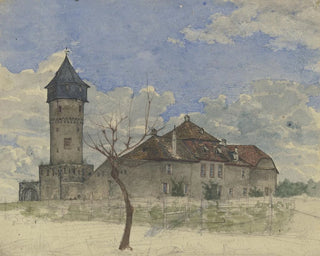 Heinrich Rumbler - The watchtower in Sachsenhausen.webp