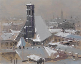 Heinrich Schrder - Blick ber Wiener Dcher und Minoritenkirche.webp