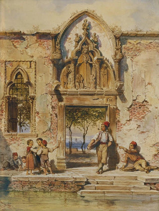 Heinrich Stohl - Genreszene in Venedig.webp
