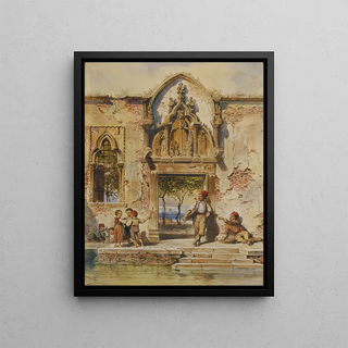 Heinrich Stohl - Genreszene in Venedig.webp