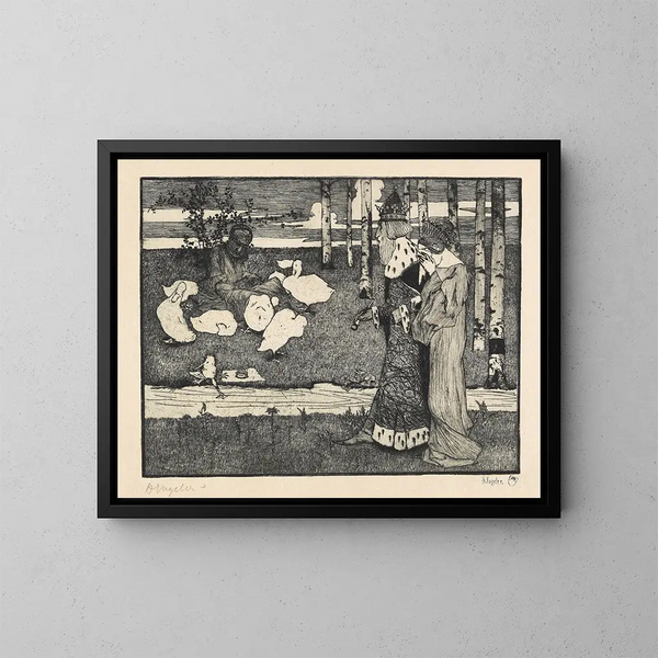 The Frog King - Heinrich Vogeler — framed artwork on a wall