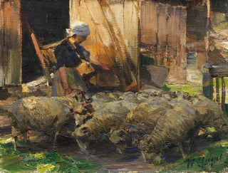 Heinrich Von Zgel - Buerin mit Schafen.webp
