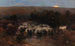 Herd of sheep returning home at moonrise - Heinrich von Zügel — artwork view