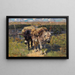 Two Donkeys - Heinrich von Zügel — framed artwork on a wall