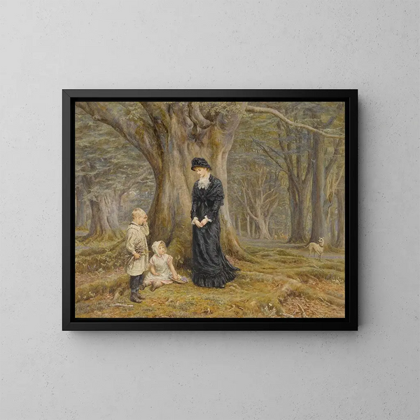 La dama de la mansión - Helen Allingham — cuadro enmarcado en la pared