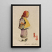 A Girl from the Country - Helen Hyde — framed artwork on a wall