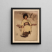 Child in Flowers - Helen Hyde — framed artwork on a wall