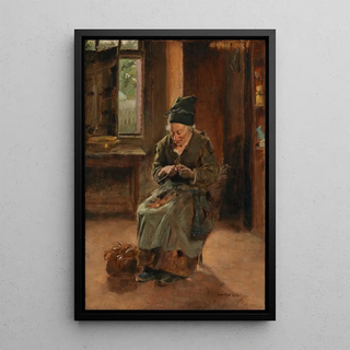 Helen Mabel Trevor - An Interior of a Breton Cottage.webp