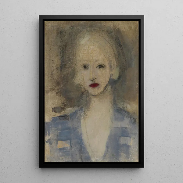 Blonde Woman - Helene Schjerfbeck — framed artwork on a wall