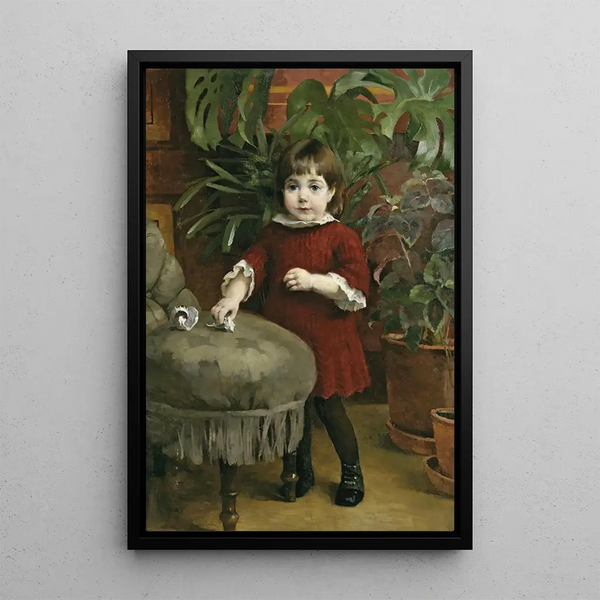 Pequeña Gudrun - Helene Schjerfbeck — cuadro enmarcado en la pared
