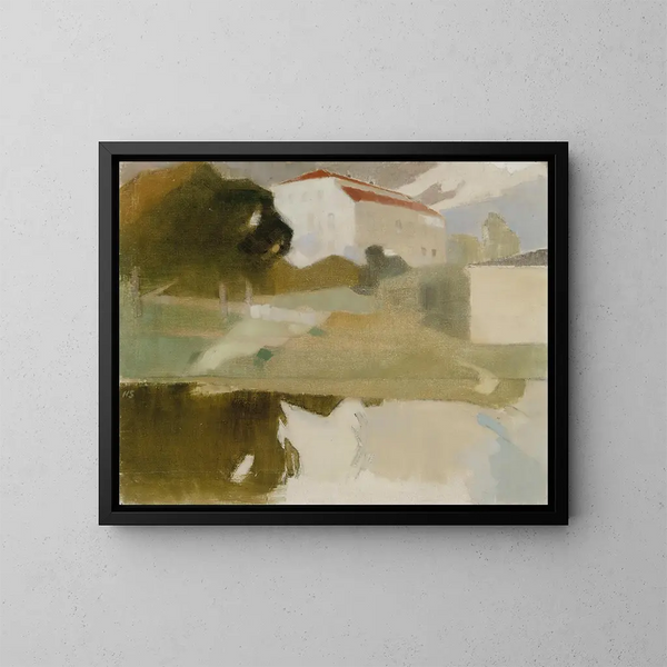Manoir de Sjundby - Helene Schjerfbeck — cuadro enmarcado en la pared