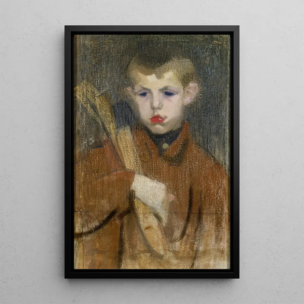 The woodcutter I - Helene Schjerfbeck — framed artwork on a wall
