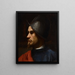 Guerrero con casco - Helene Schjerfbeck — cuadro enmarcado en la pared