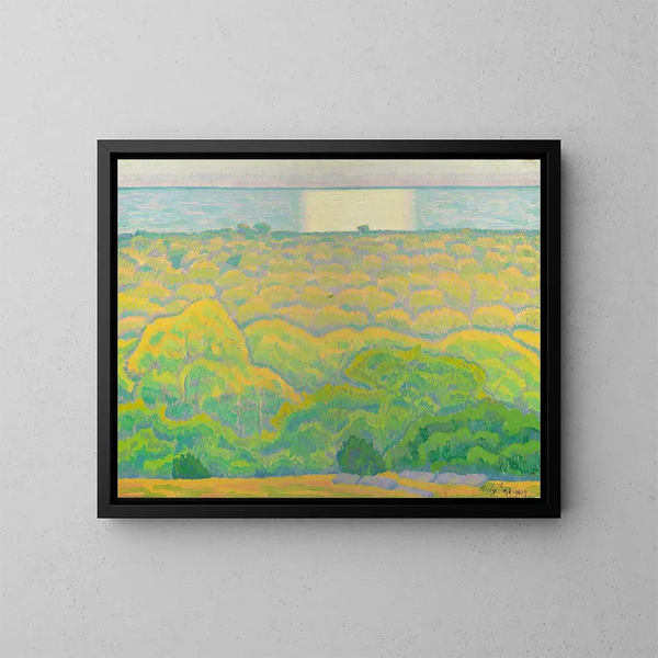 the earth - Helge Johansson — framed artwork on a wall