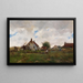 Landscape Painting with Farms - Helmuth Liesegang — framed artwork on a wall