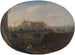 Vista de Roma desde un jardín, mirando hacia el sur en dirección a San Giovanni in Laterano, vista desde atrás - Hendrick Frans van Lint — vista de la obra