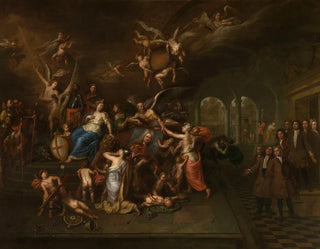 Hendrick Govaerts - The Guild of the Young Albarest Venerates the Portrait of the Dean Karel de Cordes.webp