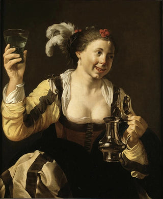 Hendrick Ter Brugghen - A Girl Holding a Glass.webp
