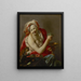 Bacchante with a monkey - Hendrick ter Brugghen — framed artwork on a wall