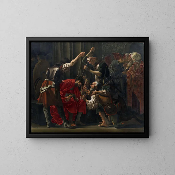 Cristo coronado de espinas - Hendrick Ter Brugghen — cuadro enmarcado en la pared