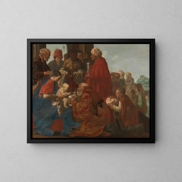 La Adoración de los Reyes Magos - Hendrick Ter Brugghen — cuadro enmarcado en la pared