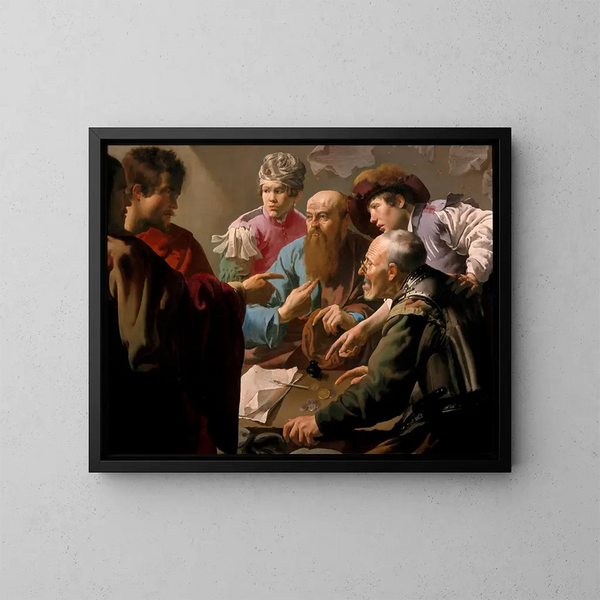 L'Appel de san Mateo - Hendrick Ter Brugghen — cuadro enmarcado en la pared