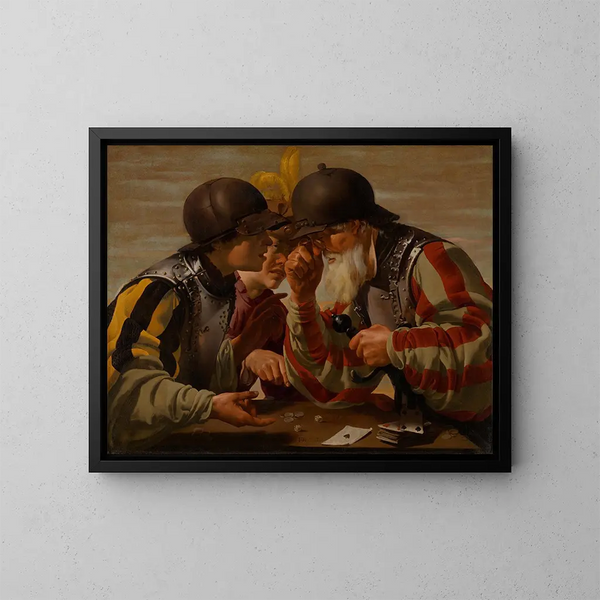 Los Jugadores - Hendrick Ter Brugghen — cuadro enmarcado en la pared