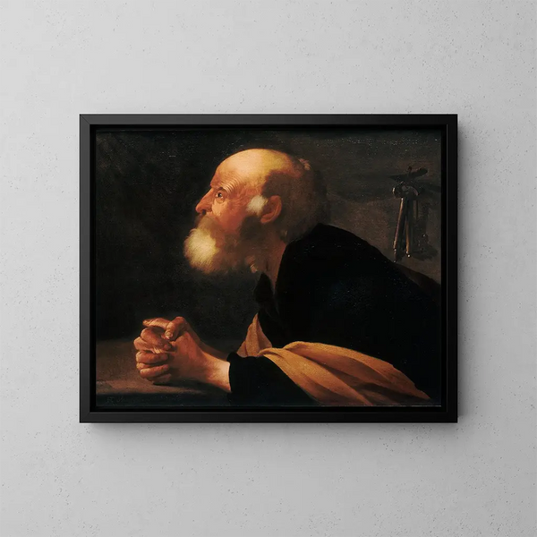 El Pierre arrepentido - Hendrick Ter Brugghen — cuadro enmarcado en la pared