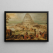 La Torre de Babel (Conflicto de casos) - Hendrick van Cleve III — cuadro enmarcado en la pared