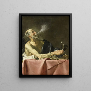 Hendrick van Someren - The Smoker Allegory of Transience.webp