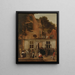La entrega de un diploma en la Universidad de Leiden alrededor de 1650 - Hendrick van der Burgh — cuadro enmarcado en la pared