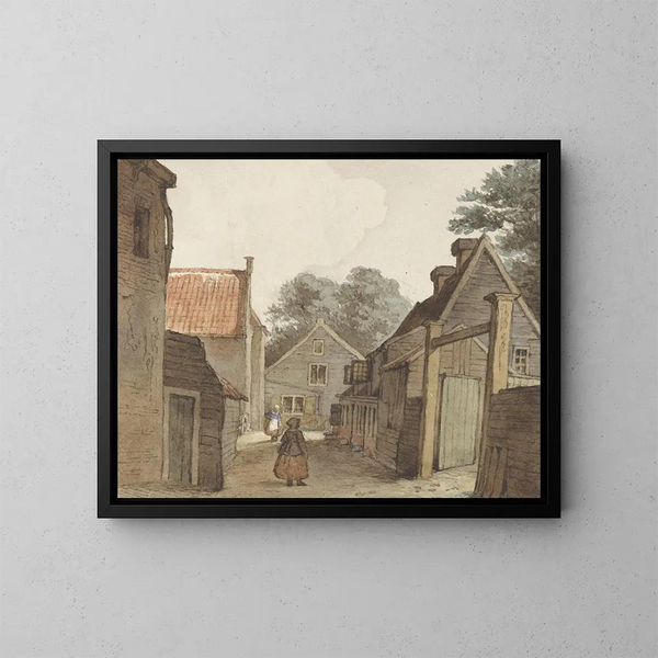 Rue près de la Manège - Hendrik Abraham Klinkhamer — framed artwork on a wall
