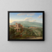 Encounter between a gentleman and a laundress at Tivoli - Hendrik Frans van Lint — framed artwork on a wall