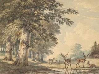Hendrik Gerrit ten Cate - Deer under Beech Trees in Winter.webp