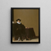 Portrait of a man in a black velvet suit - Hendrik Gerritsz. Pot — framed artwork on a wall
