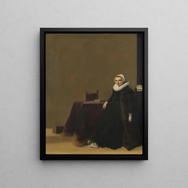 Hendrik Gerritsz Pot - Portrait of a Woman with a Dog.webp