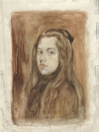 Hendrik Johannes Haverman - Portret van een meisje met lang haar.webp