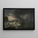 El naufragio - Hendrik Kobell — cuadro enmarcado en la pared