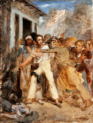 Hendrik Scheffer - Study for a Battle Scene.webp