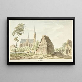 Hendrik Tavenier - Gezicht op het dorp Hoornaar.webp