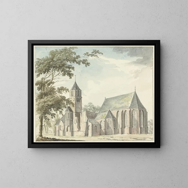 Iglesia de Warmond - Hendrik Tavernier — cuadro enmarcado en la pared