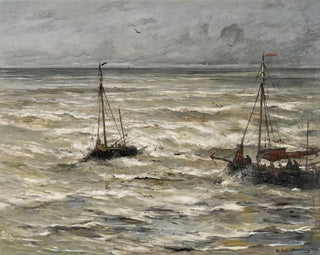 En mar - Hendrik Willem Mesdag — vista de la obra