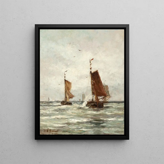 Hendrik Willem Mesdag - Fishing on the Choppy Sea near Scheveningen.webp