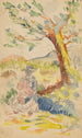 Woman under a tree - Henri-Edmond Cross — artwork view