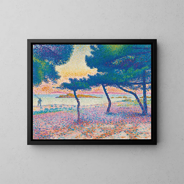La Plage de Saint-Clair - Henri-Edmond Cross — framed artwork on a wall