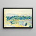 Mediterranean landscape painting with a white house - Henri-Edmond Cross — framed artwork on a wall