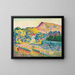 Landscape with Cap Nègre - Henri-Edmond Cross — framed artwork on a wall