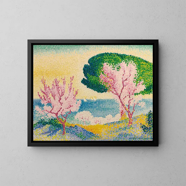 Spring Pink Painting - Henri-Edmond Cross — framed artwork on a wall